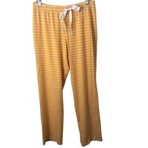 Lands' End Women's Striped Knit Pull-On Stretchy Pajama Pants Size M (10-12)